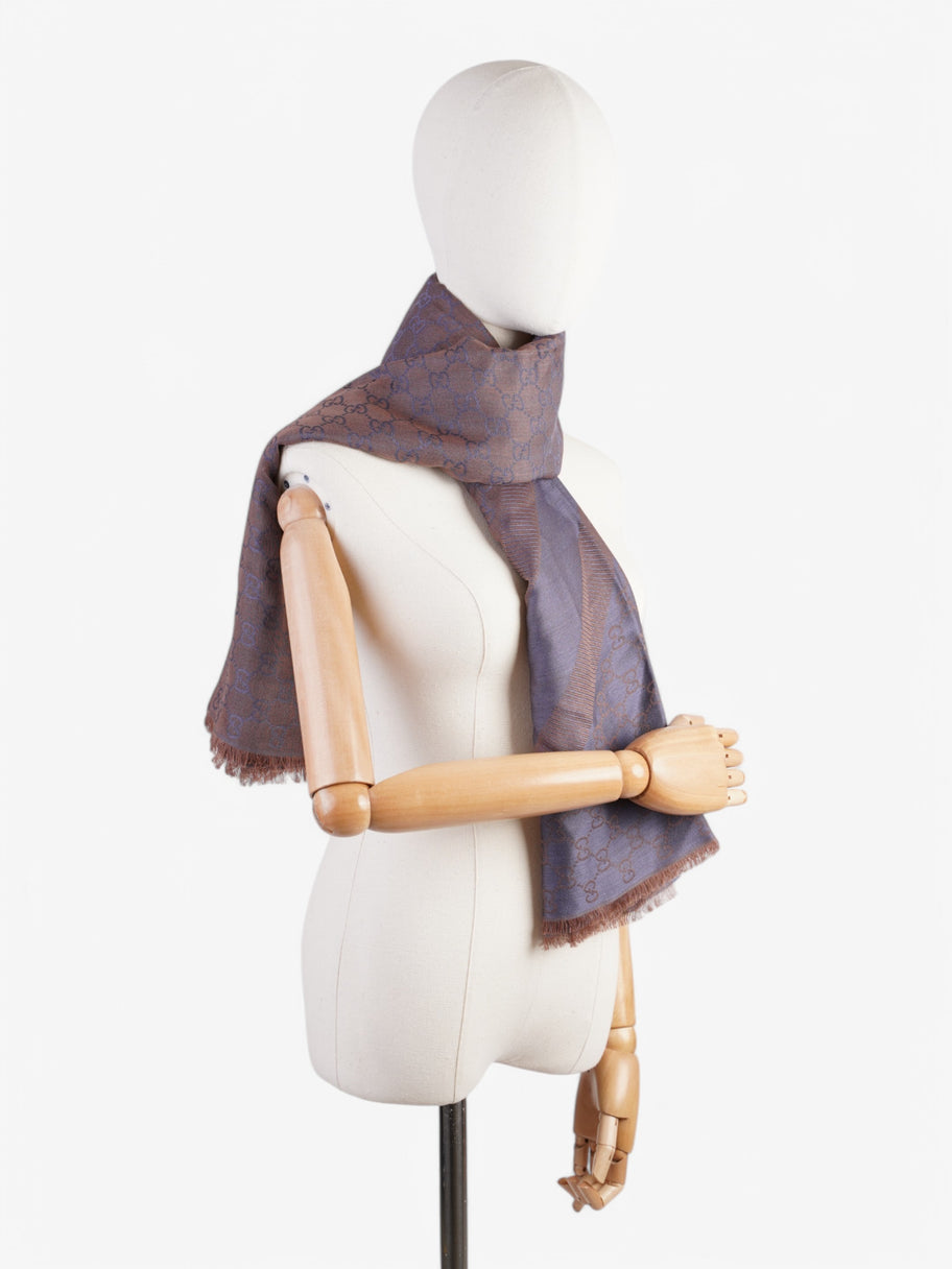 Gucci Shawl Brown / Purple Wool / Silk 140cm x 140cm Image 3