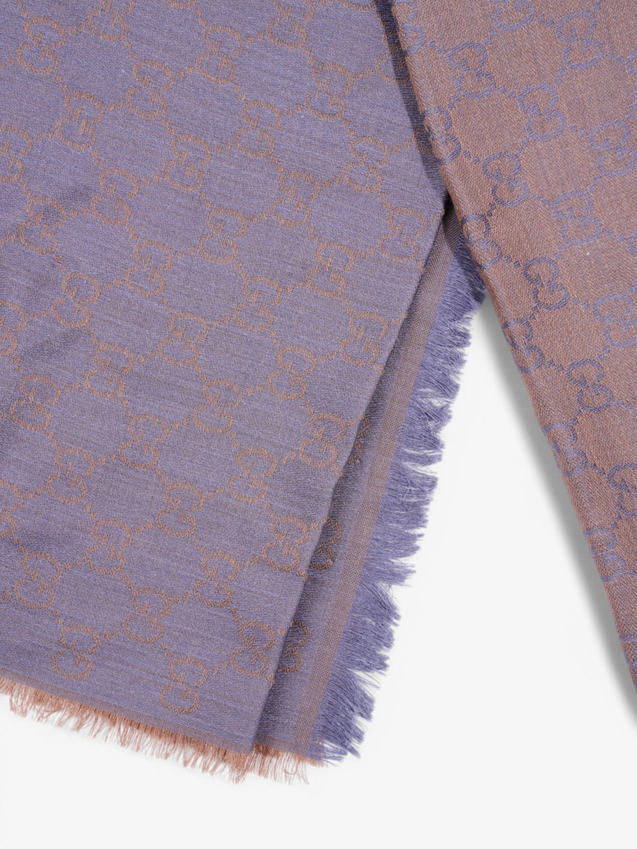 Gucci Shawl Brown / Purple Wool / Silk 140cm x 140cm Image 4