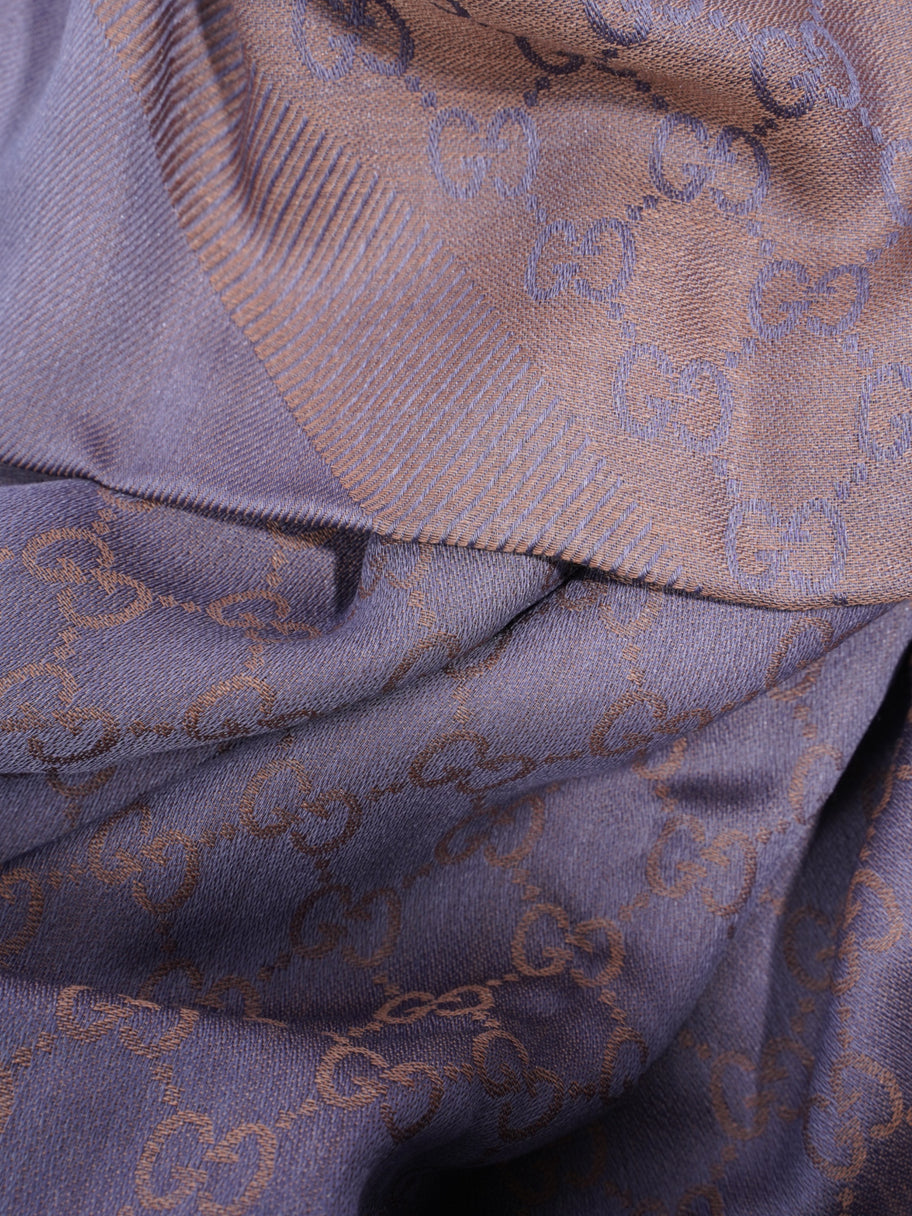 Gucci Shawl Brown / Purple Wool / Silk 140cm x 140cm Image 6