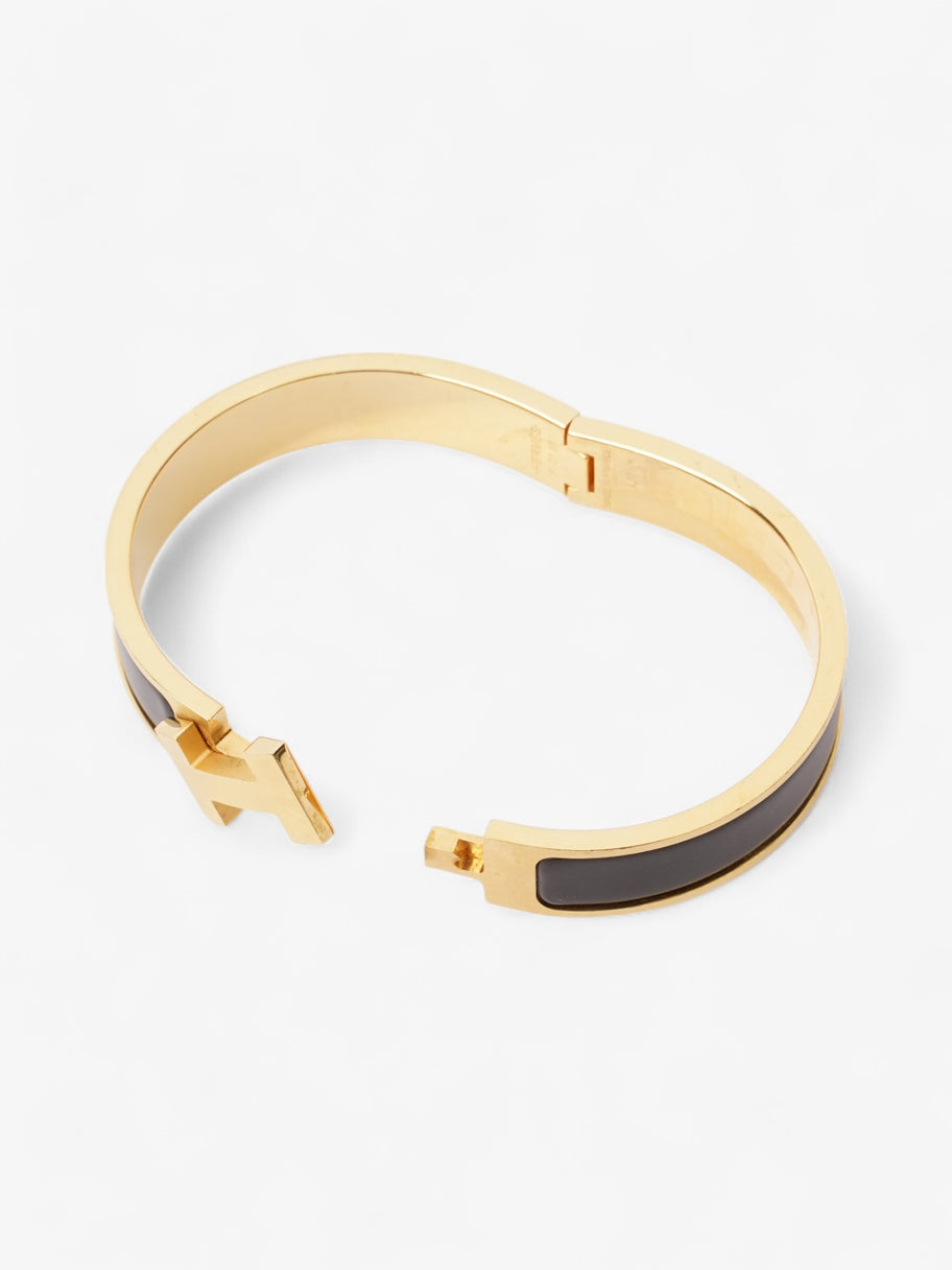 Hermes Clic H Bracelet Yellow Gold / Black Enamel GM Image 5