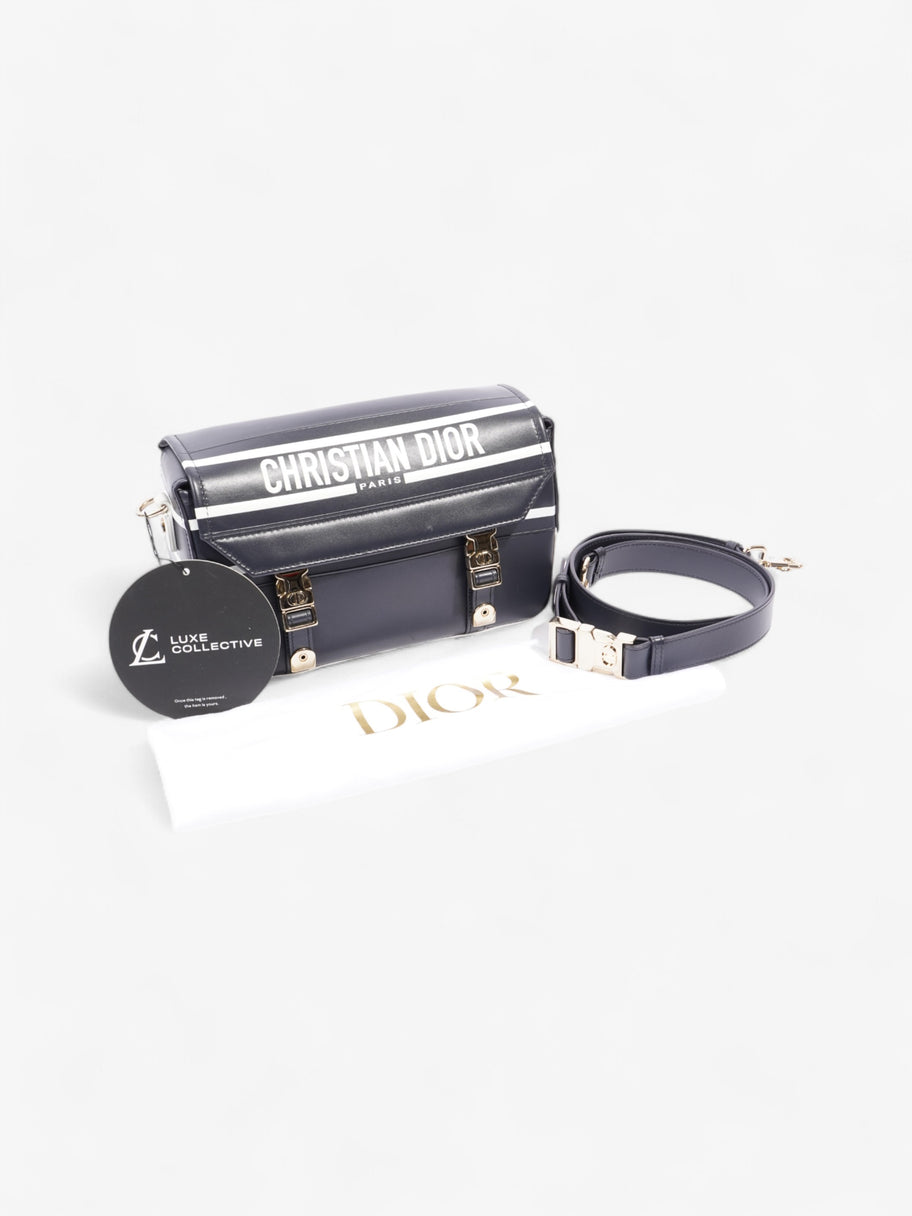 Christian Dior Diorcamp Bag Navy / White Leather Small Image 8