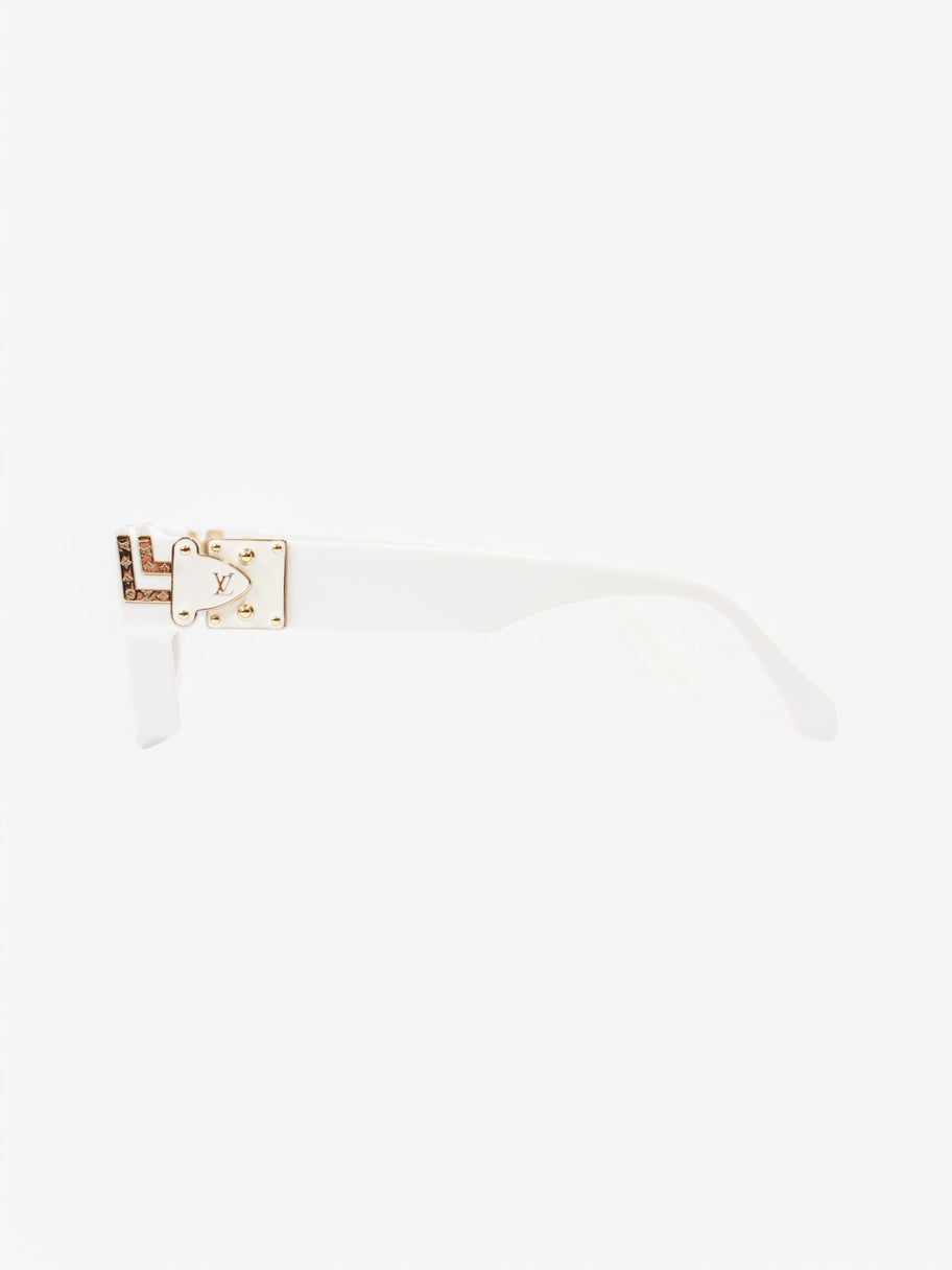 Louis Vuitton 1.1 Millionaires Sunglasses White / Gold Acetate 145mm Image 2