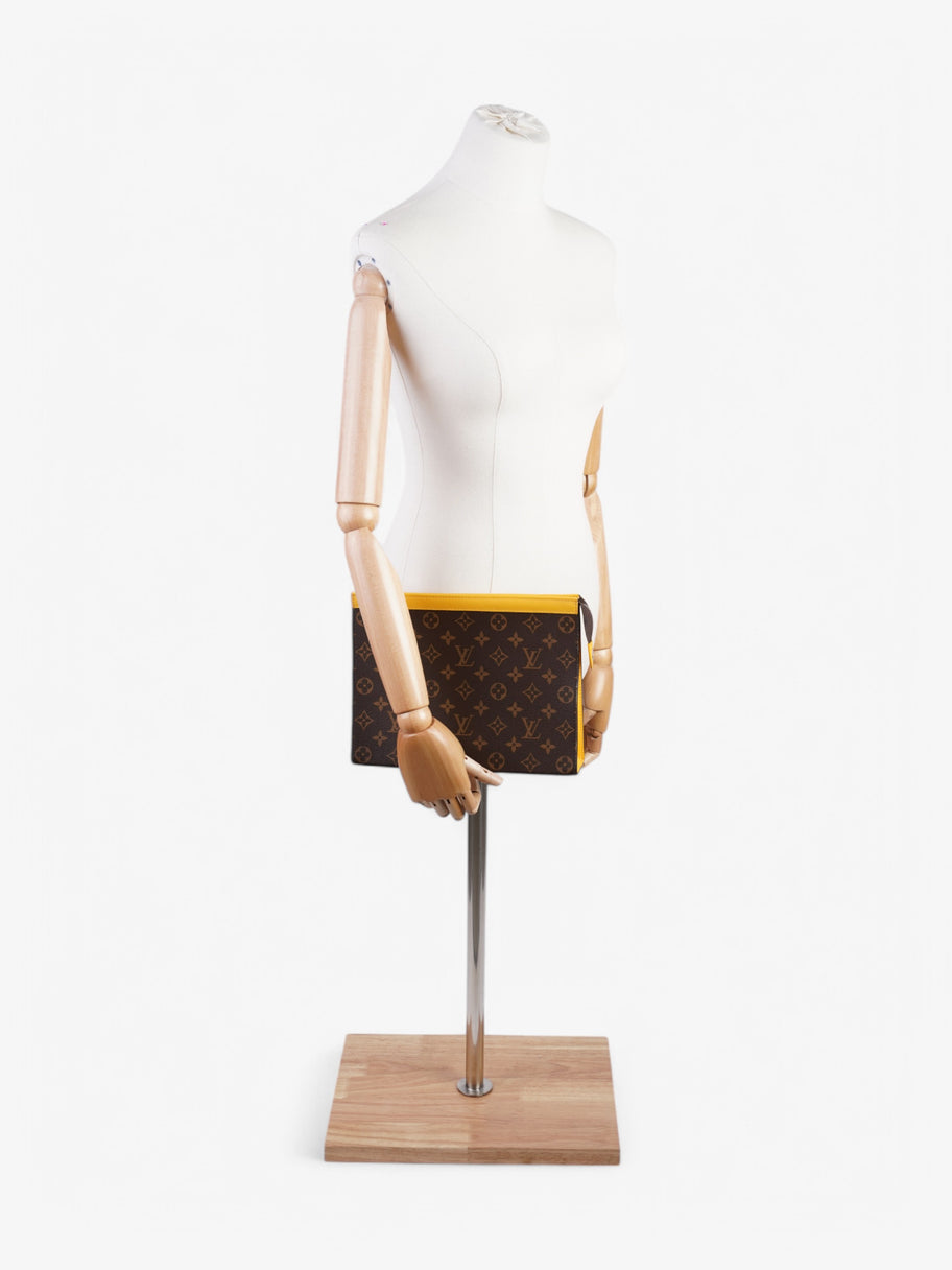 Louis Vuitton Pochette Voyage Monogram / Yellow Coated Canvas MM Image 2