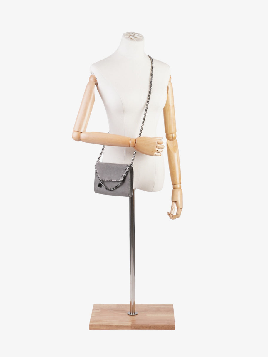 Stella McCartney Falabella Shoulder Bag Grey Fabric Mini Image 2