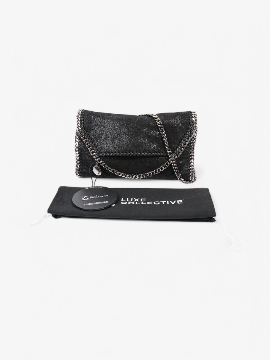 Stella McCartney Falabella Flap Black Faux Suede Image 10
