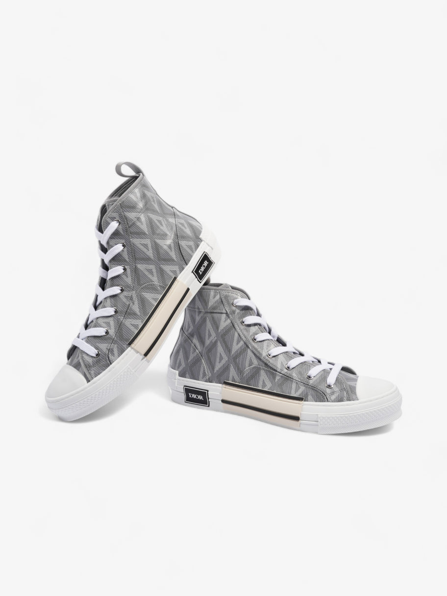 Christian Dior B23 CD Diamond Sneakers Grey / White Canvas EU 44 UK 10 Image 9