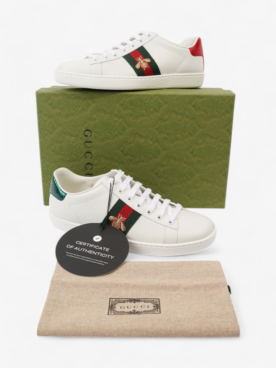 Gucci New Ace Bee Sneakers White  / Green / Red Leather EU 38 UK 5 Image 9