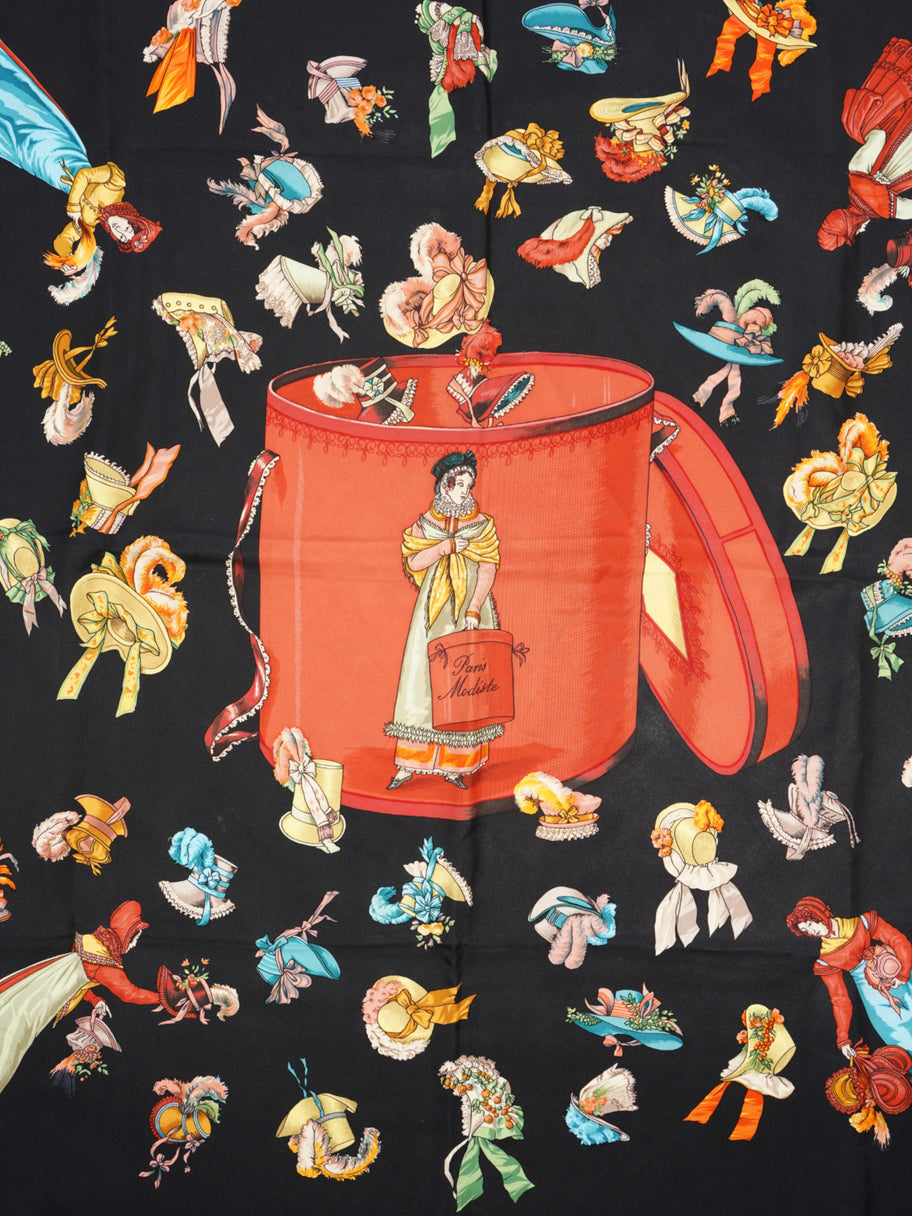 Hermes Modiste Scarf Black Silk 88cm x 88xm Image 4