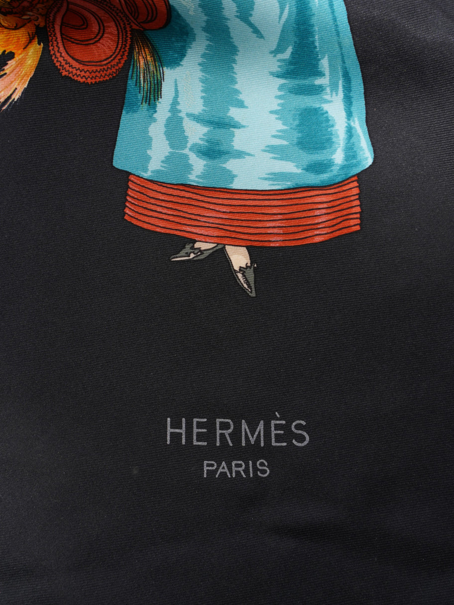 Hermes Modiste Scarf Black Silk 88cm x 88xm Image 6