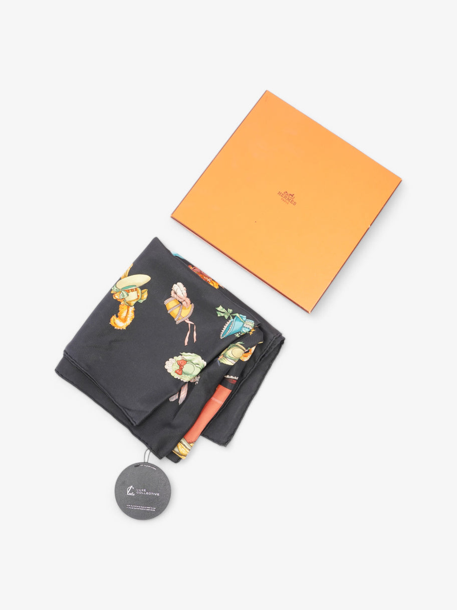 Hermes Modiste Scarf Black Silk 88cm x 88xm Image 7