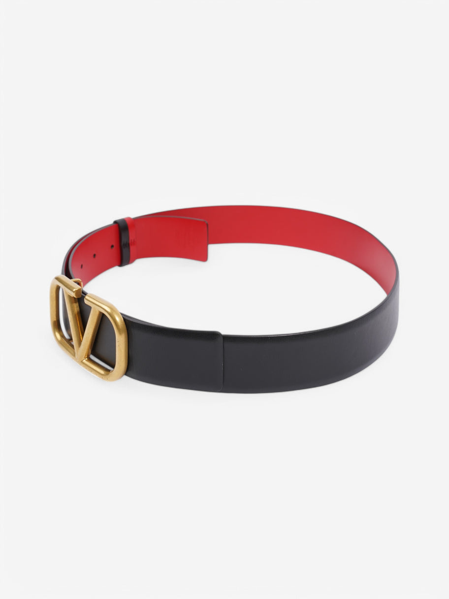 Valentino Reversible Belt Black / Red Leather 95cm 38