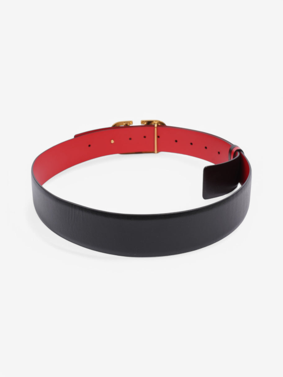 Valentino Reversible Belt Black / Red Leather 95cm 38