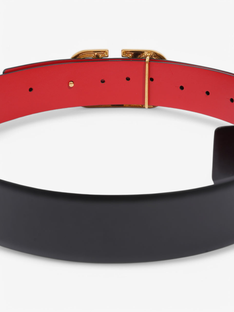 Valentino Reversible Belt Black / Red Leather 95cm 38