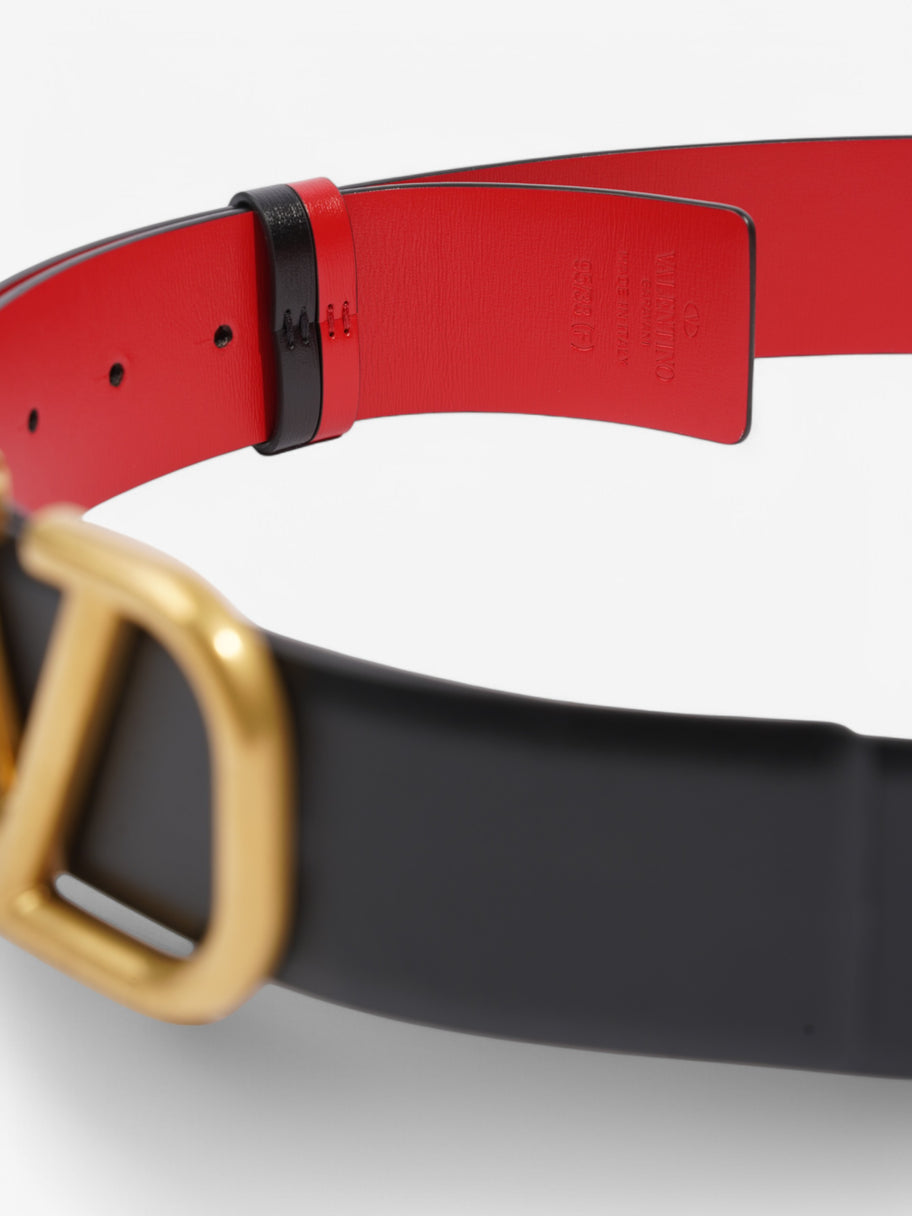 Valentino Reversible Belt Black / Red Leather 95cm 38