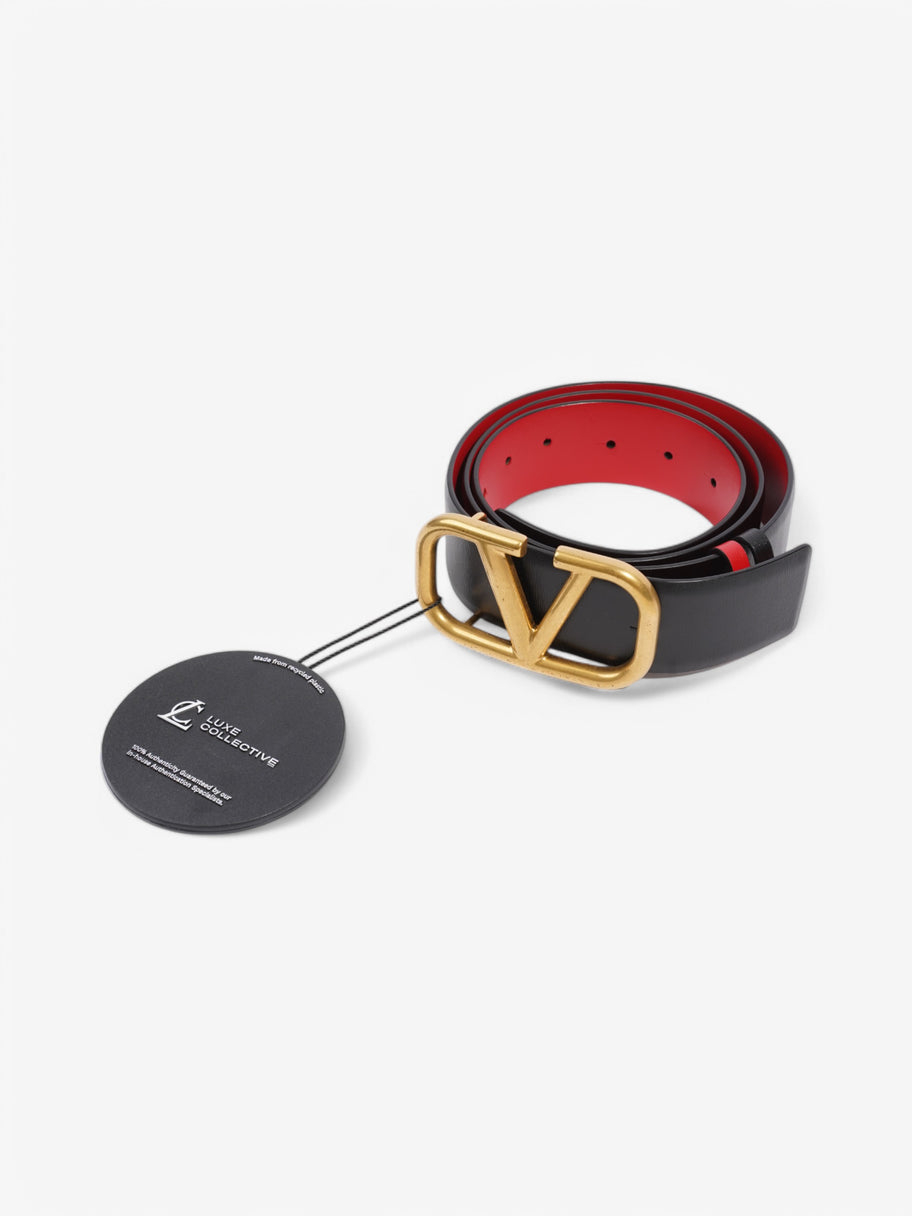 Valentino Reversible Belt Black / Red Leather 95cm 38