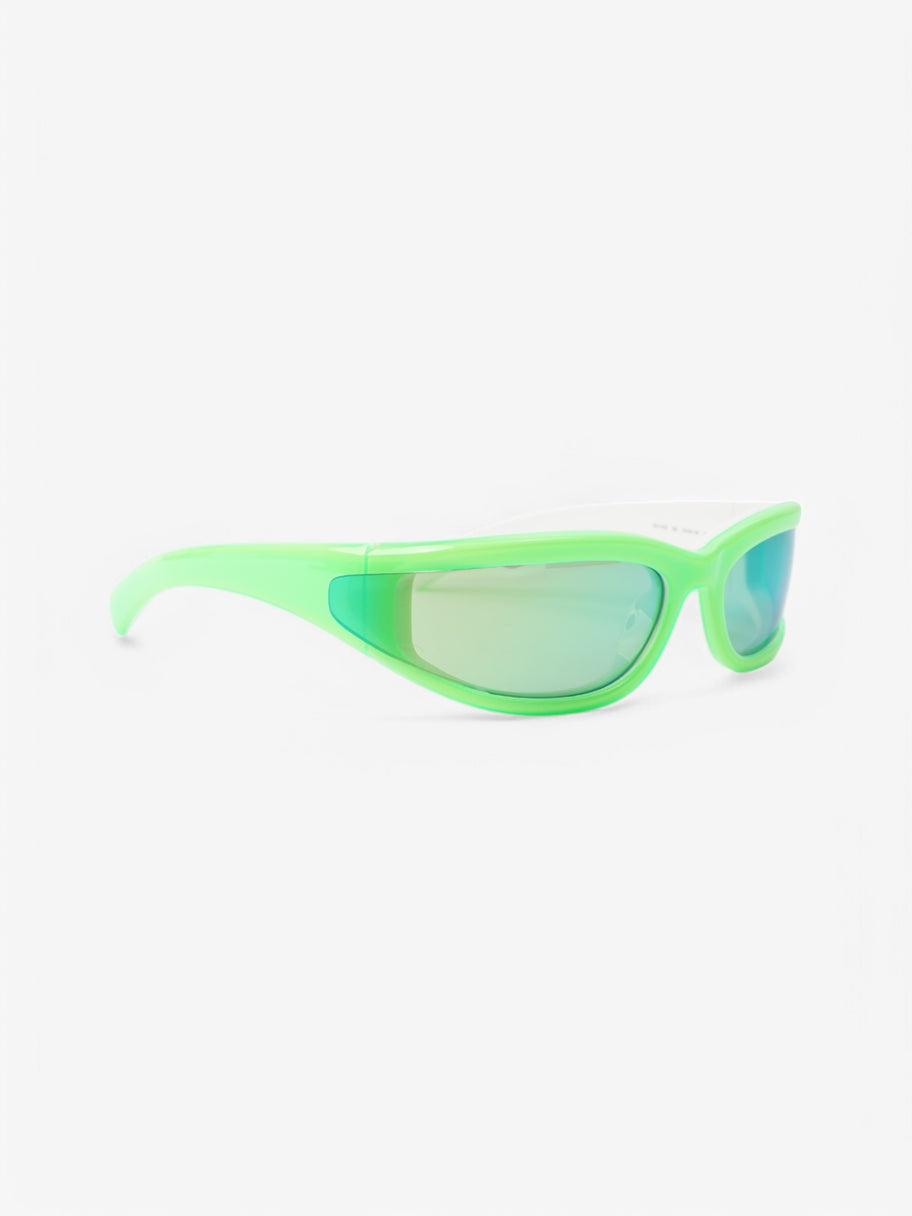 Bottega Veneta Oval Sunglasses Fluorescent Green / White Acetate 130mm Image 5