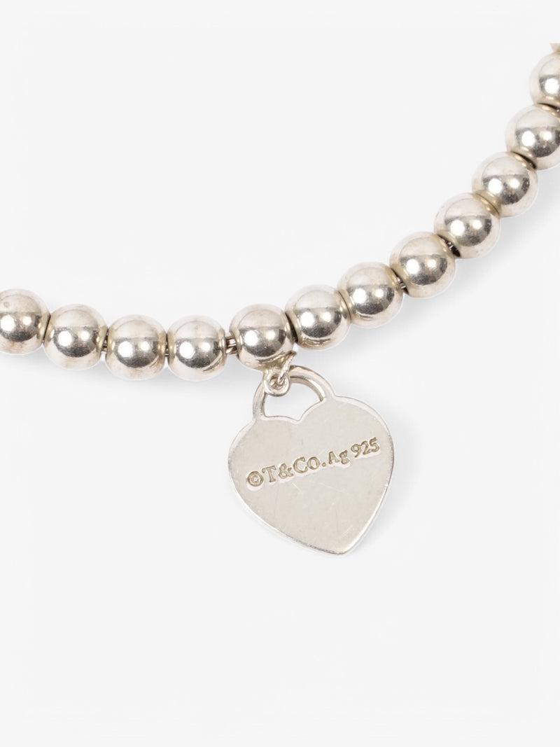  Tiffany and Co Return to Tiffany Heart Tag Beaded Bracelet Silver Silver Sterling