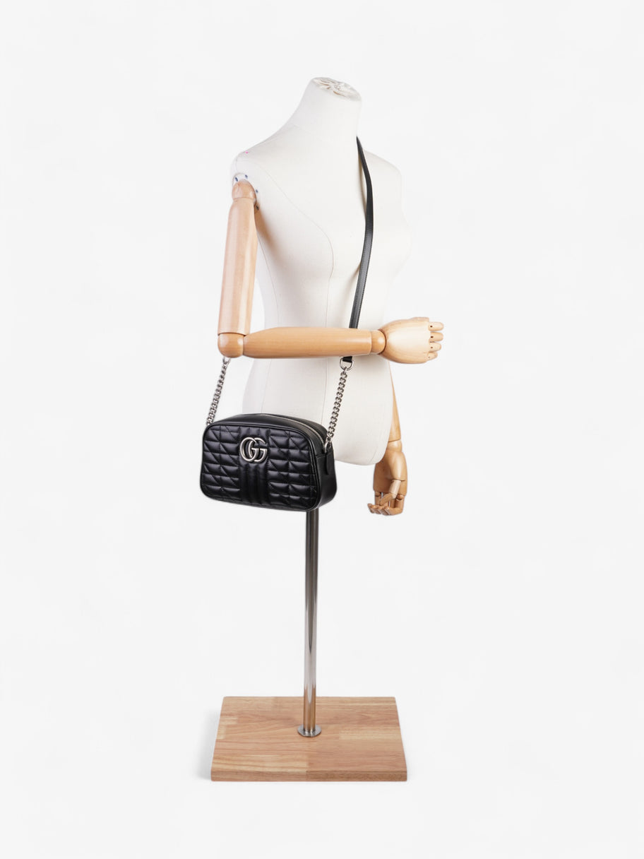 Gucci GG Marmont Chain Black Calfskin Leather Small Image 2