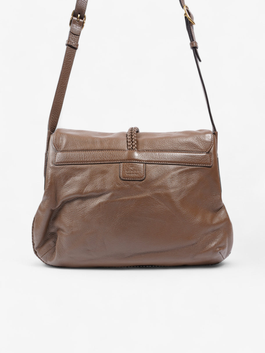 Gucci Bamboo Flap Brown Leather Image 4