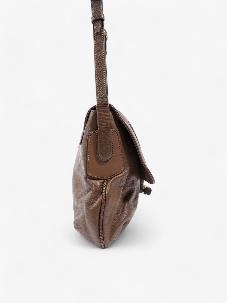 Gucci Bamboo Flap Brown Leather Image 5