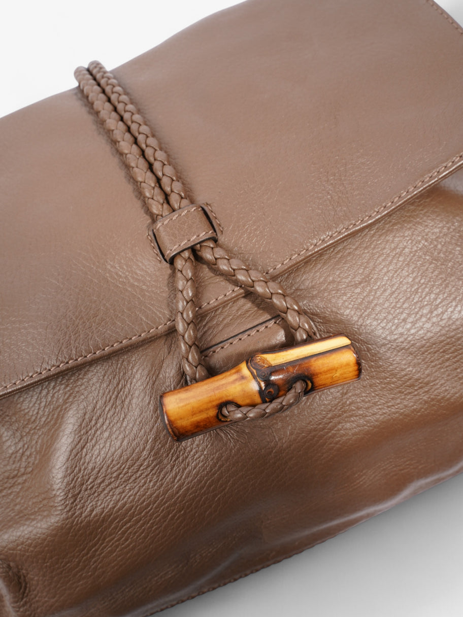 Gucci Bamboo Flap Brown Leather Image 7