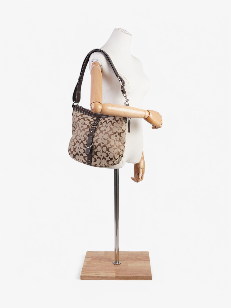 Coach Hobo Beige  / Brown Canvas Image 2
