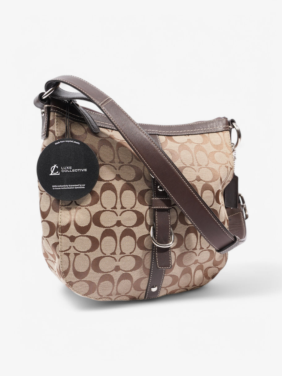 Coach Hobo Beige  / Brown Canvas Image 9