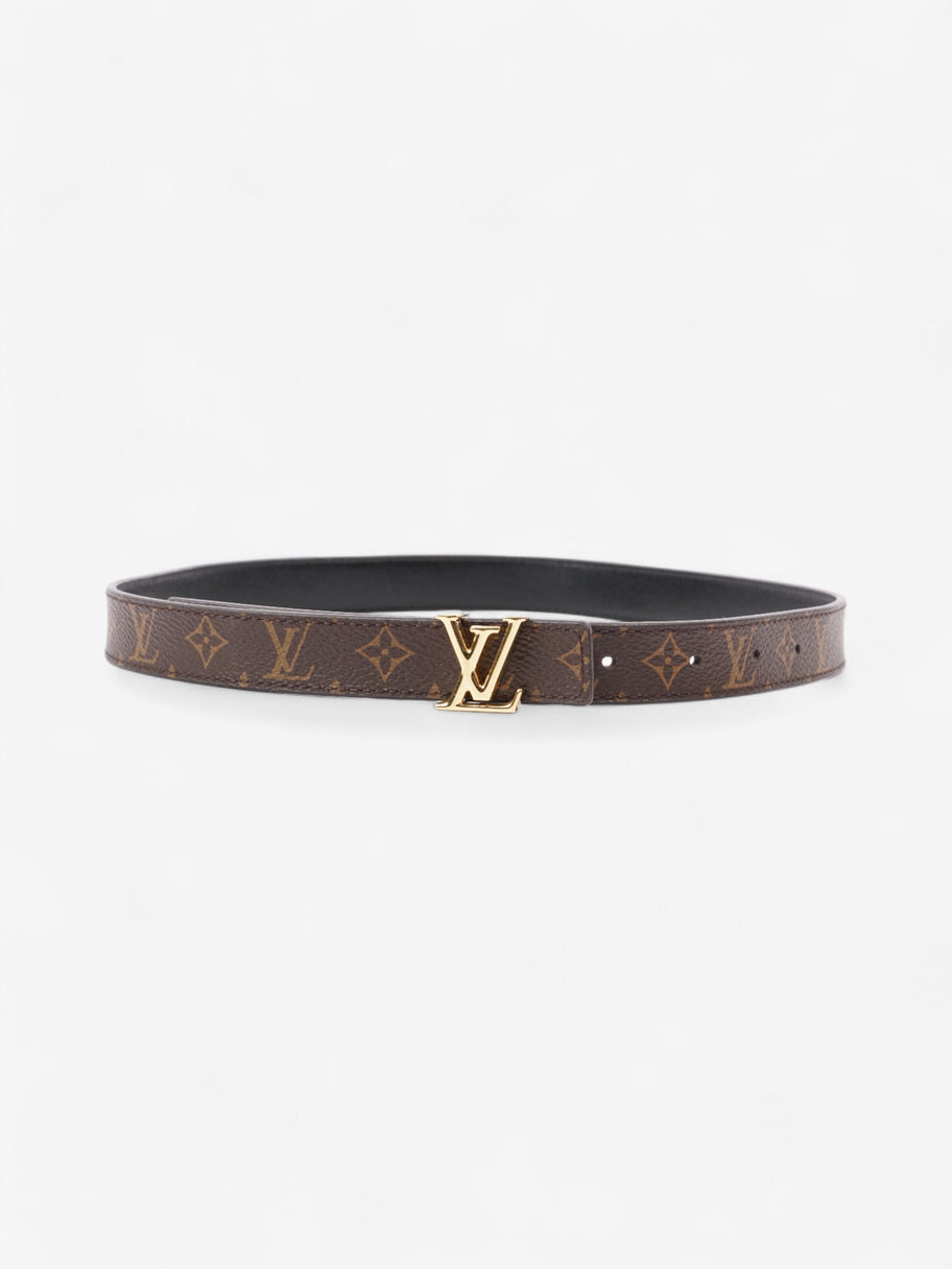 Louis Vuitton LV Initiales Reversible Belt Monogram / Black / Gold Coated Canvas 65cm / 26