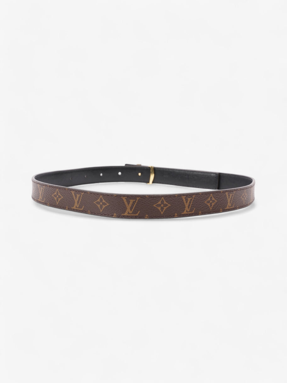 Louis Vuitton LV Initiales Reversible Belt Monogram / Black / Gold Coated Canvas 65cm / 26