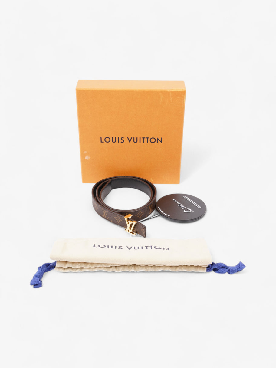 Louis Vuitton LV Initiales Reversible Belt Monogram / Black / Gold Coated Canvas 65cm / 26