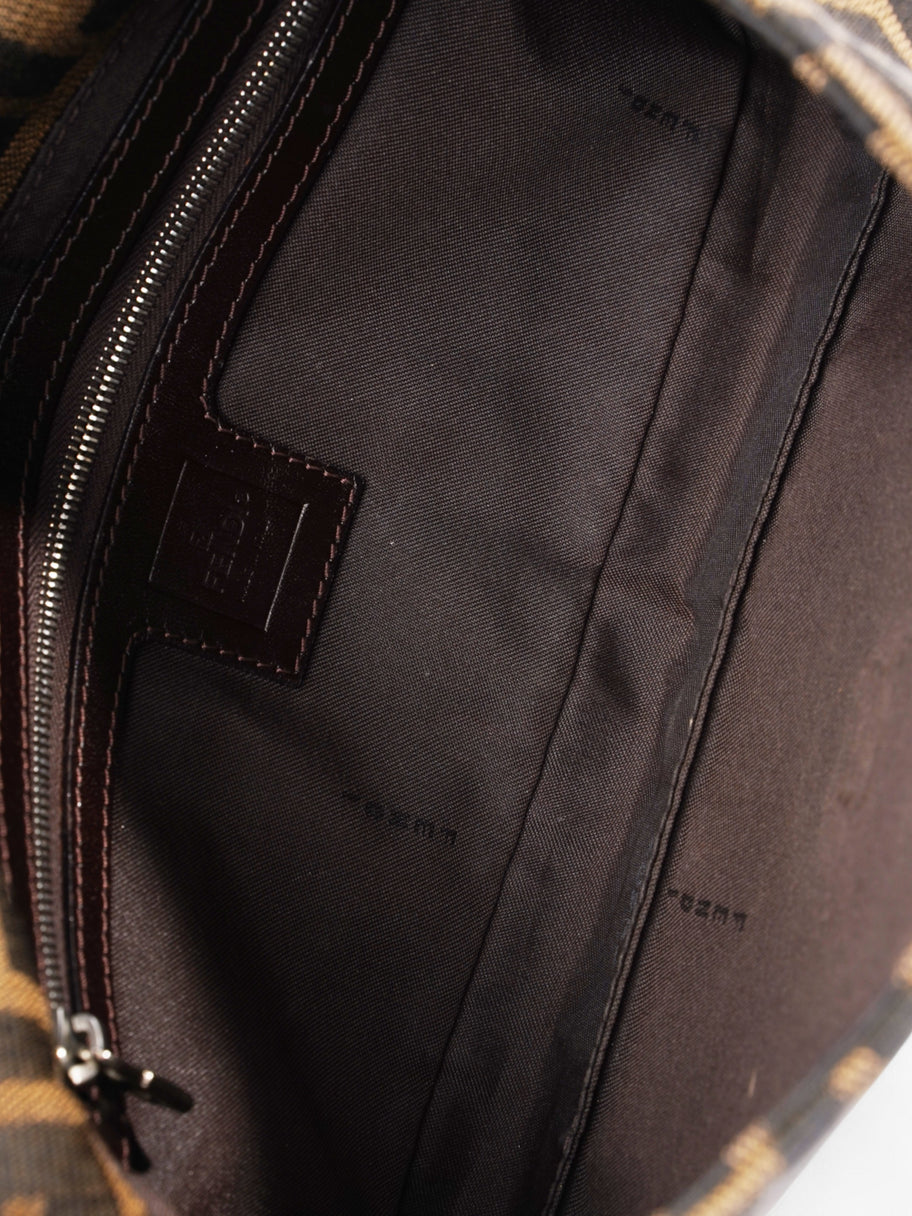 Fendi Zucca Baguette Tobacco / Dark Brown Cotton Image 10