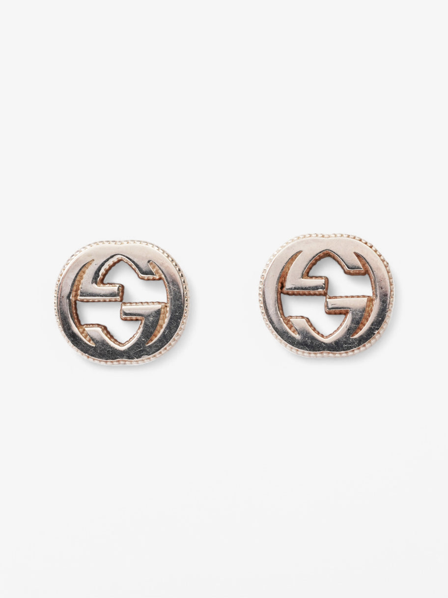 Gucci Interlocking GG Stud Earrings Silver Silver Sterling One size Image 1