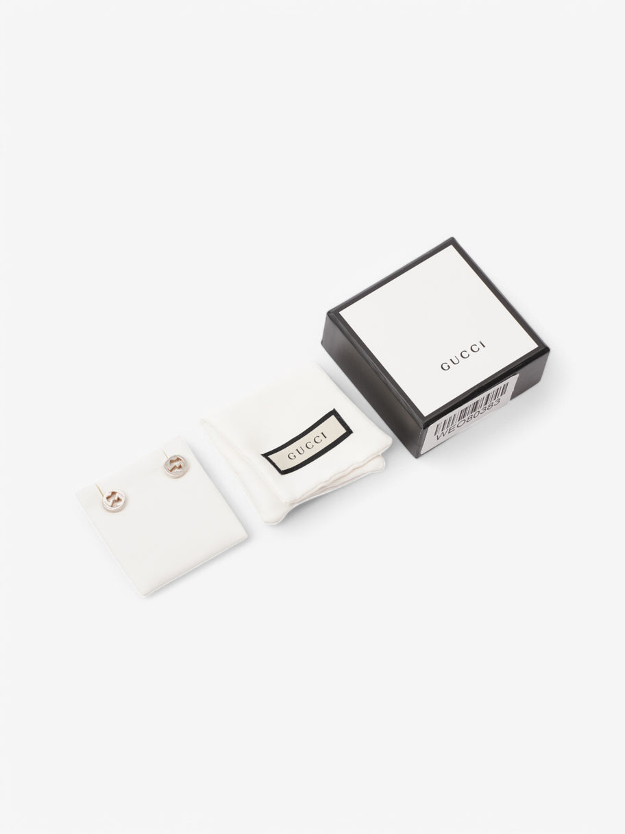 Gucci Interlocking GG Stud Earrings Silver Silver Sterling One size Image 6