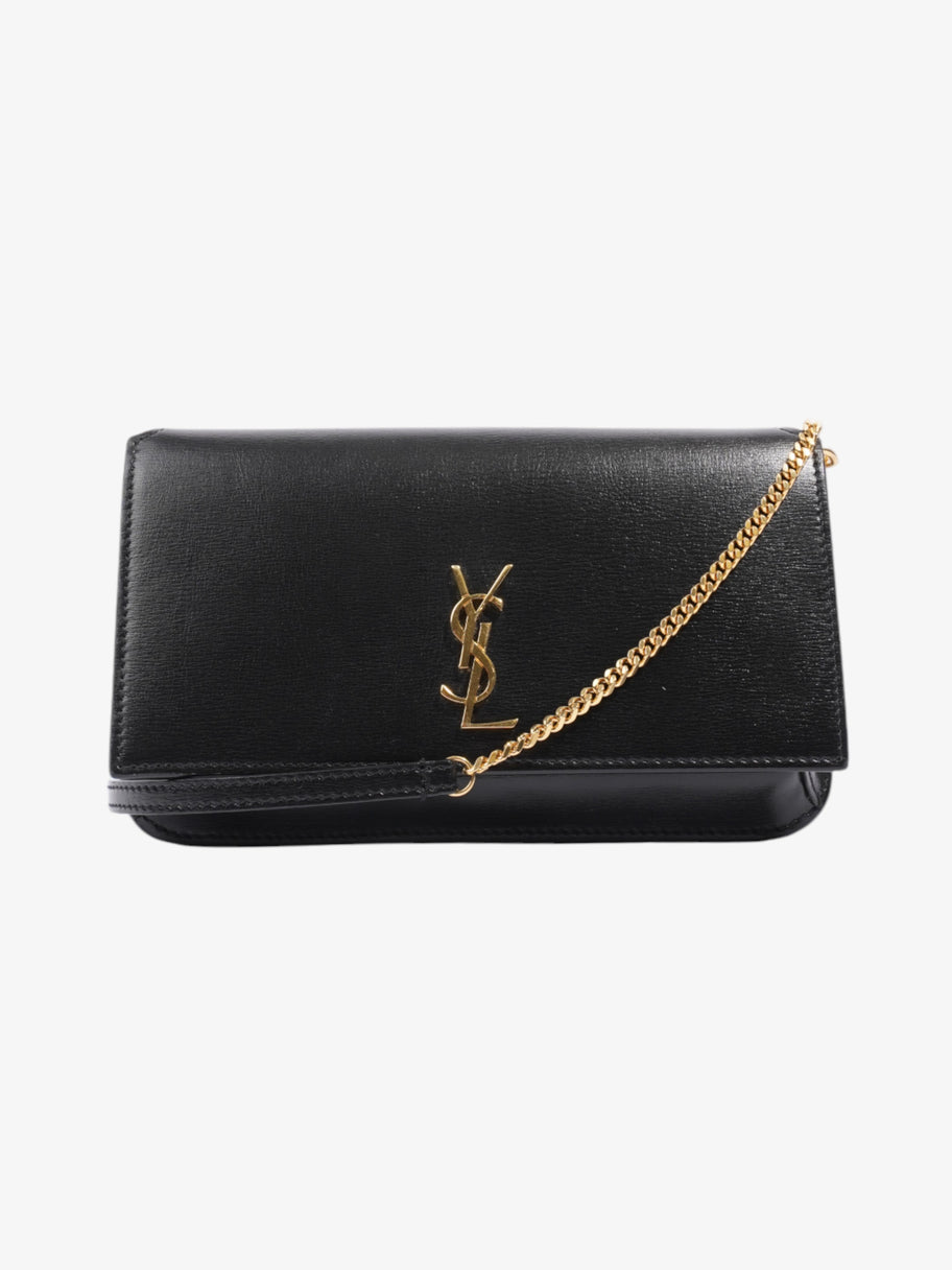 Saint Laurent Cassandre phone holder Black Leather Image 1