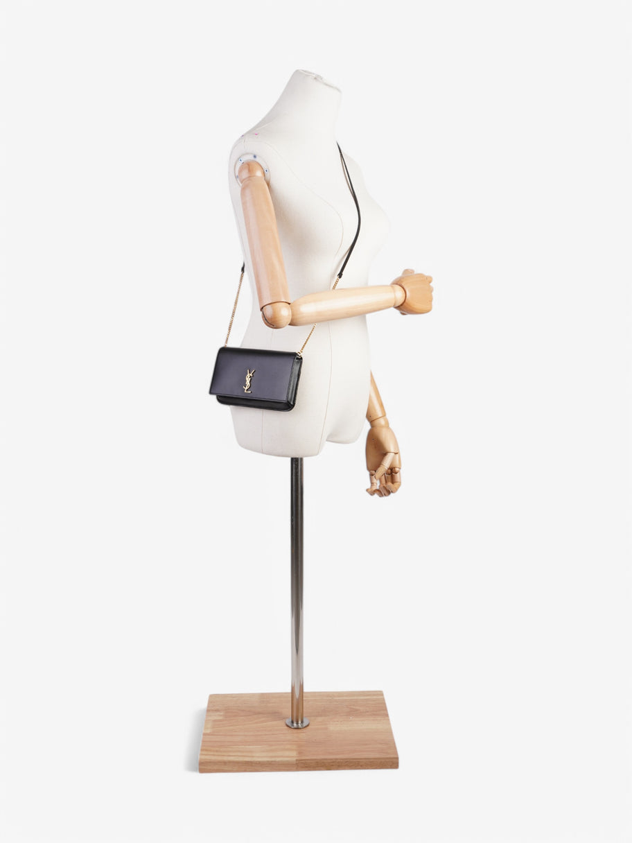 Saint Laurent Cassandre phone holder Black Leather Image 2