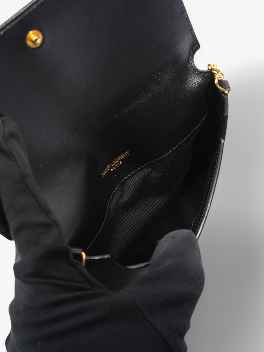Saint Laurent Cassandre phone holder Black Leather Image 7