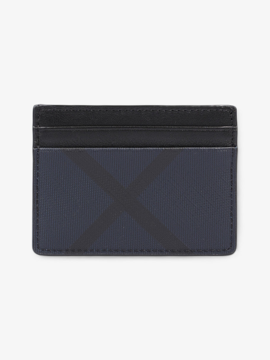 Burberry London Check Card Holder Navy Blue / Black Polyurethane Image 3