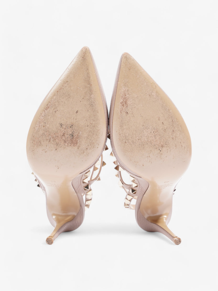 Valentino Rockstud Heels 100 Nude / Gold Leather EU 40 UK 7 Image 7