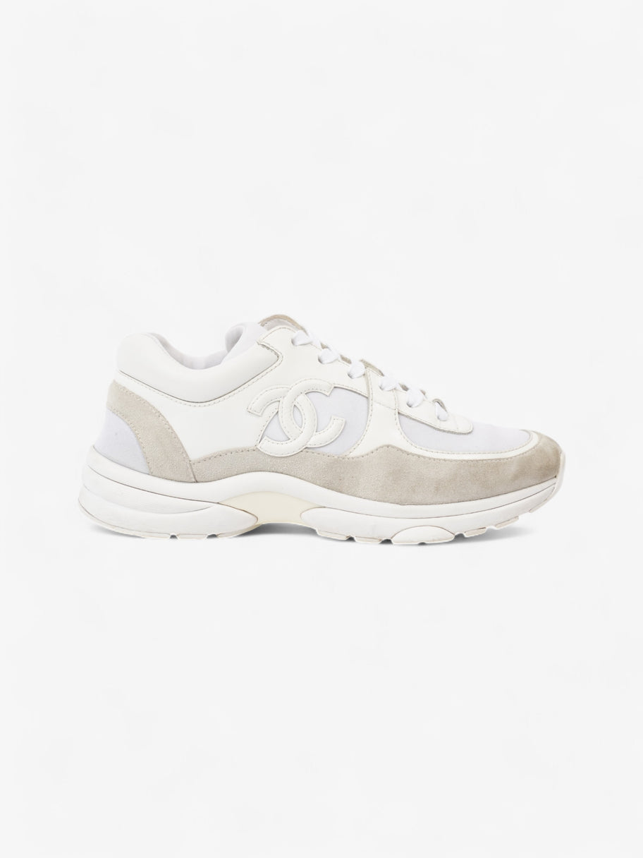 Chanel CC Logo Sneakers White  Suede EU 39 UK 6 Image 1