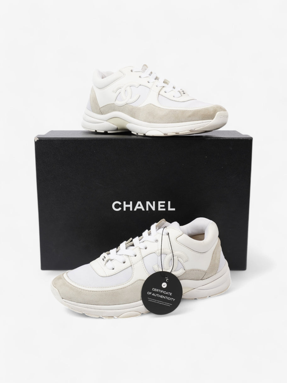 Chanel CC Logo Sneakers White  Suede EU 39 UK 6 Image 10