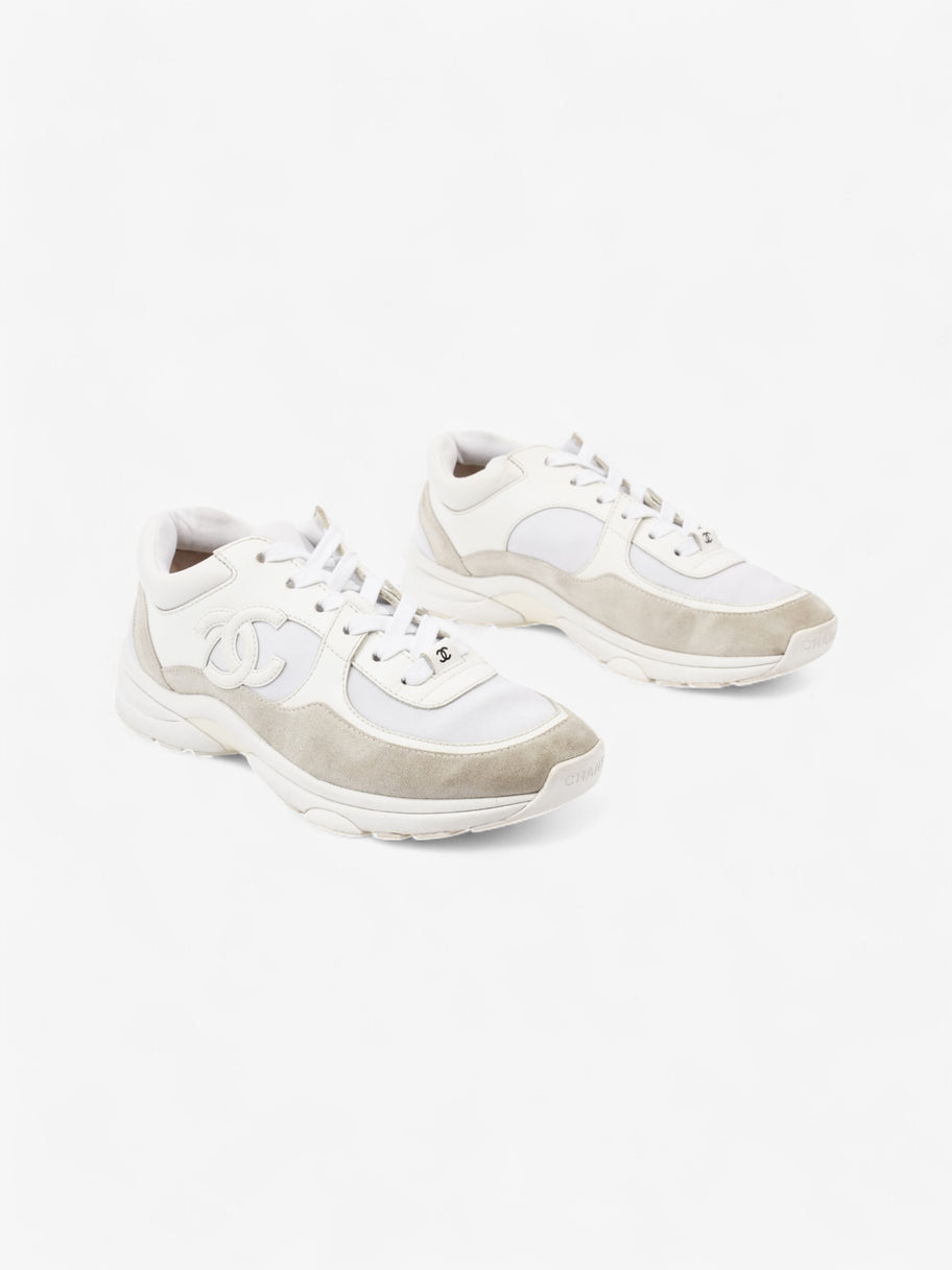 Chanel CC Logo Sneakers White  Suede EU 39 UK 6 Image 2