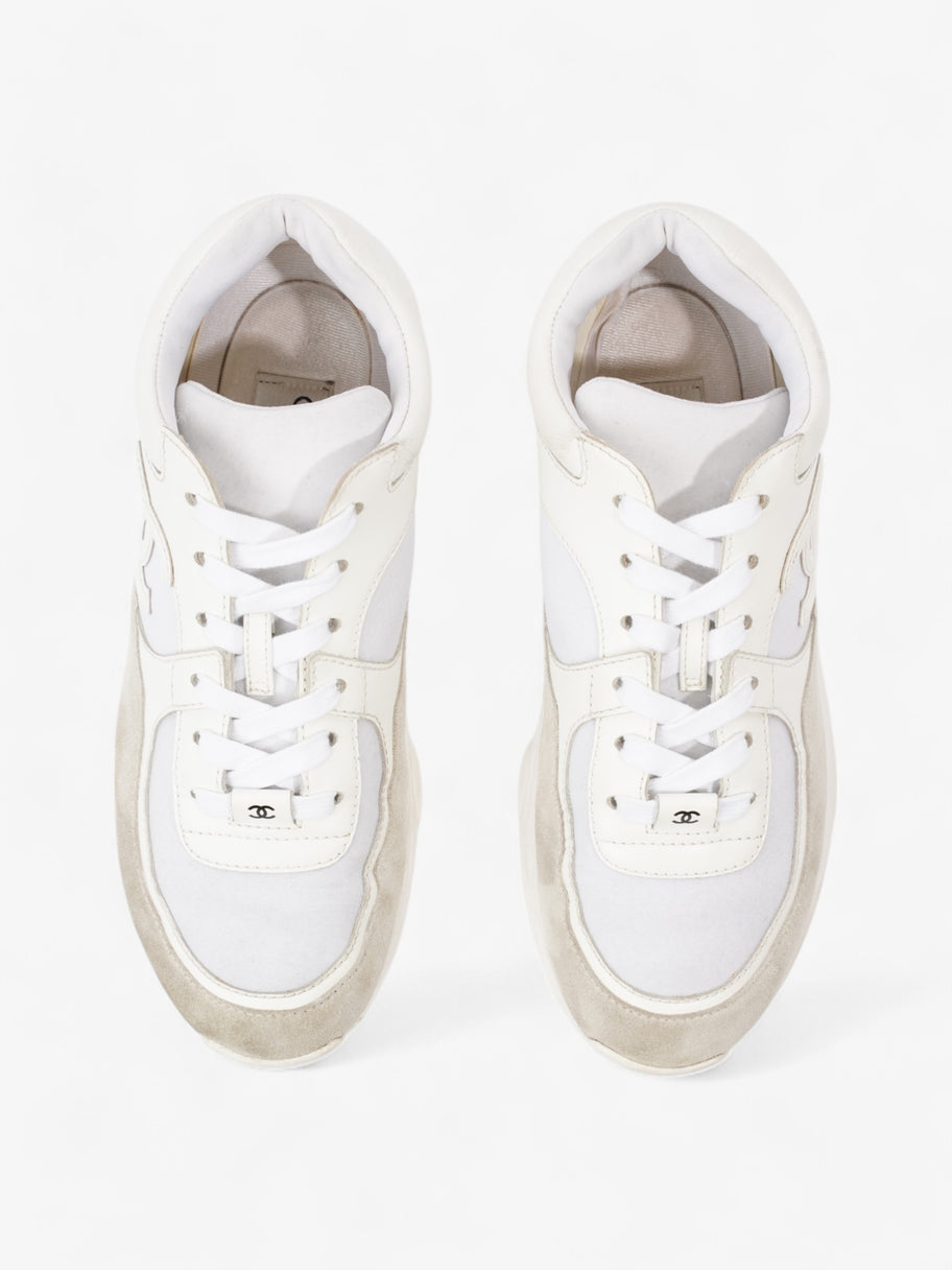 Chanel CC Logo Sneakers White  Suede EU 39 UK 6 Image 8