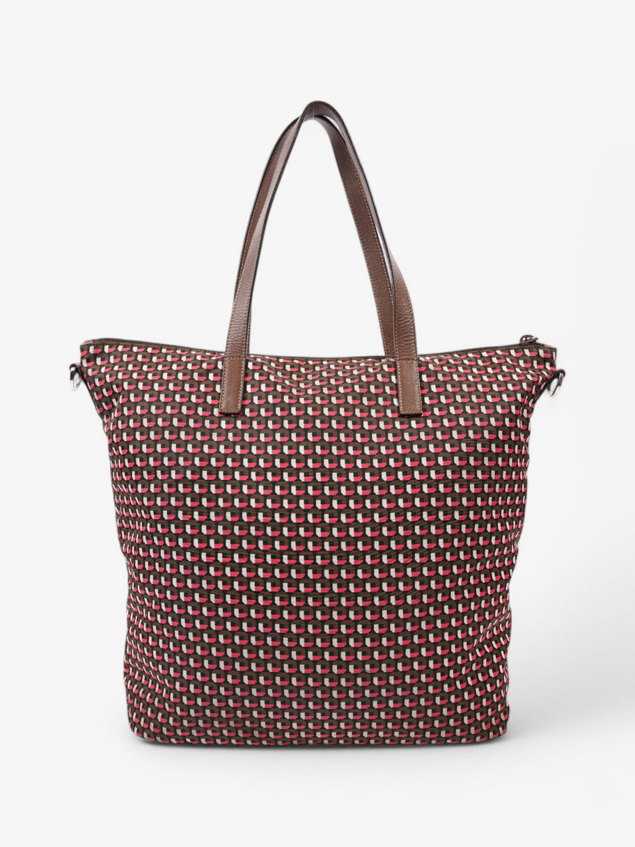 Prada Tote Brown / Pink Re Nylon Image 4