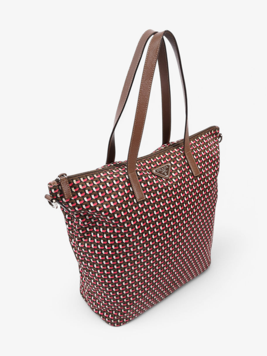 Prada Tote Brown / Pink Re Nylon Image 7