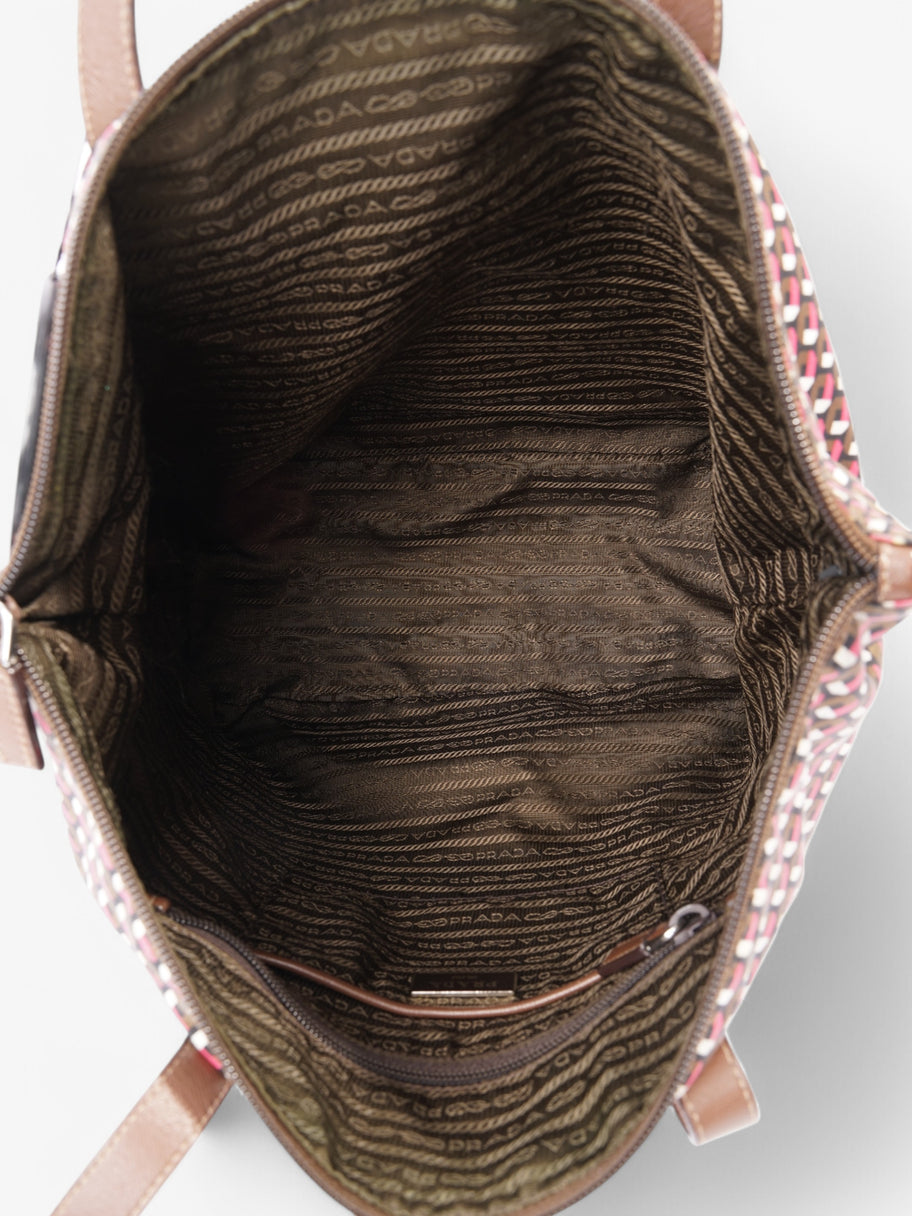 Prada Tote Brown / Pink Re Nylon Image 8