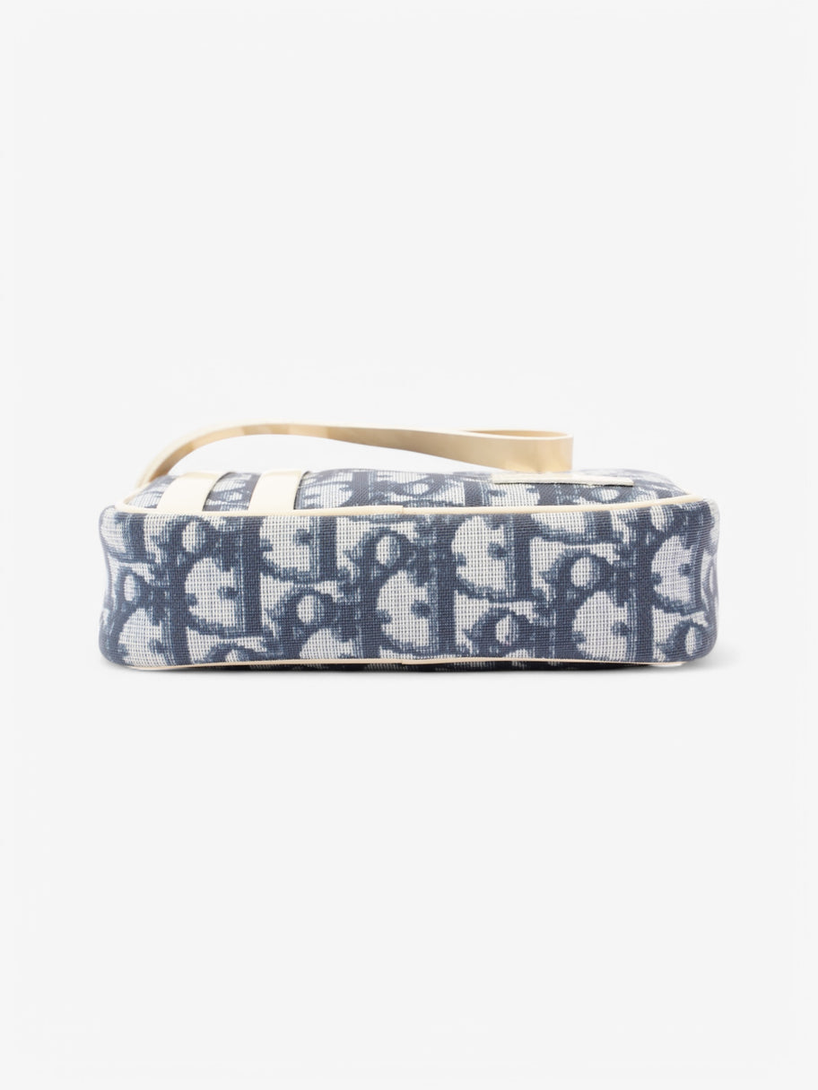 Christian Dior Vintage Pouch Blue / Beige Canvas Image 5