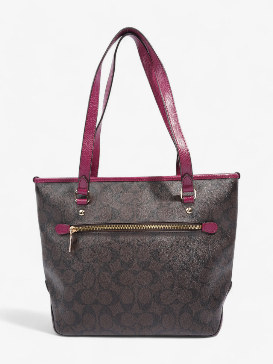 Coach Gallery Tote Brown / Magenta Canvas Image 4