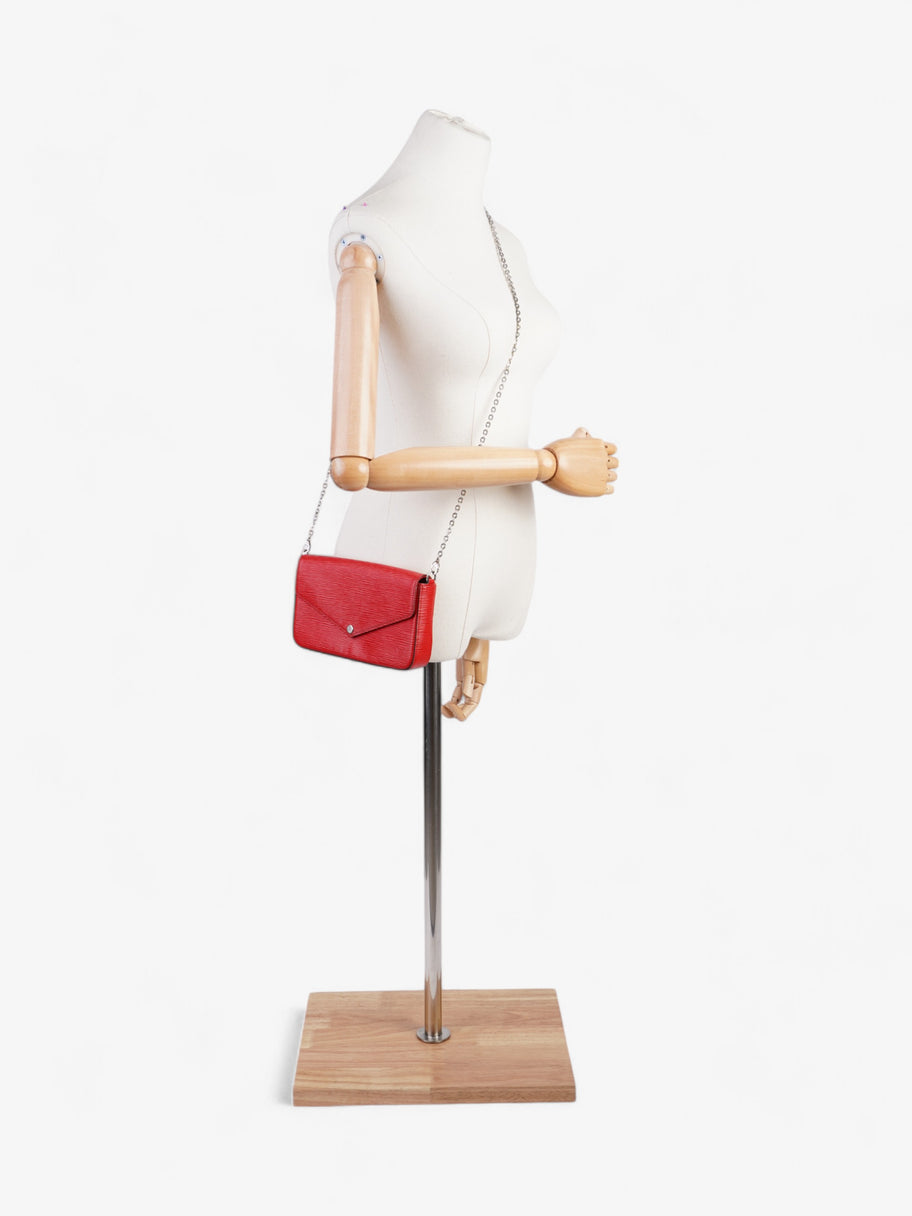 Louis Vuitton Pochette Felicie Red Epi Leather Image 2