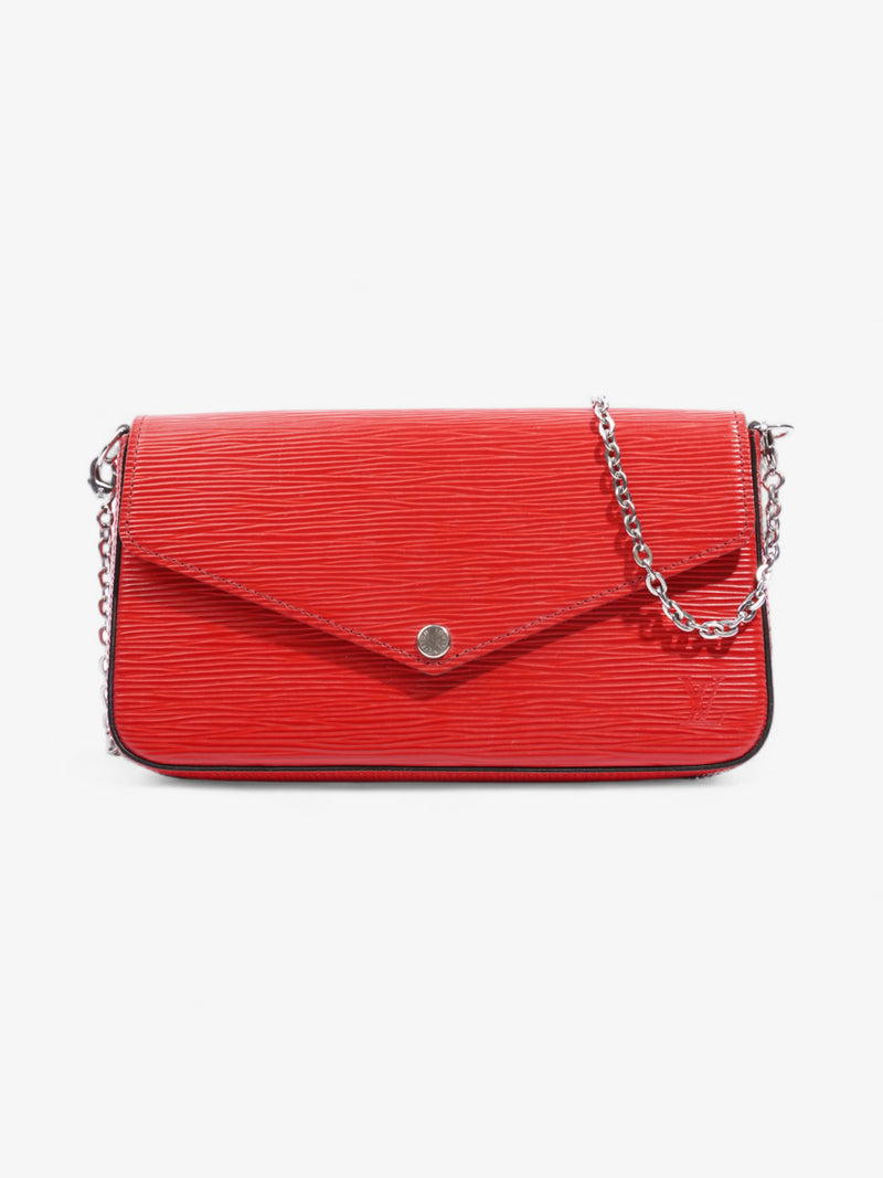  Louis Vuitton Pochette Felicie Red Epi Leather