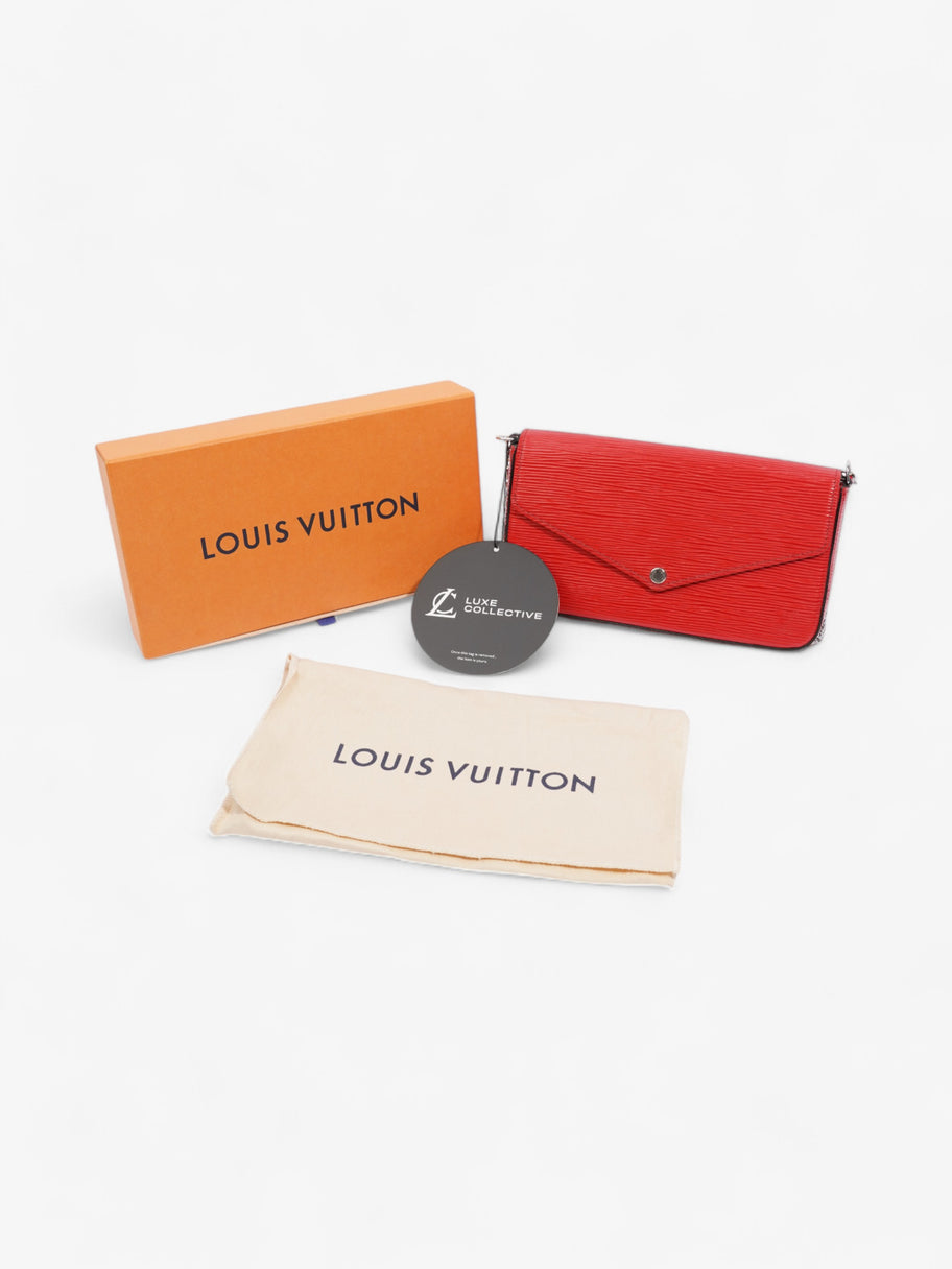 Louis Vuitton Pochette Felicie Red Epi Leather Image 9